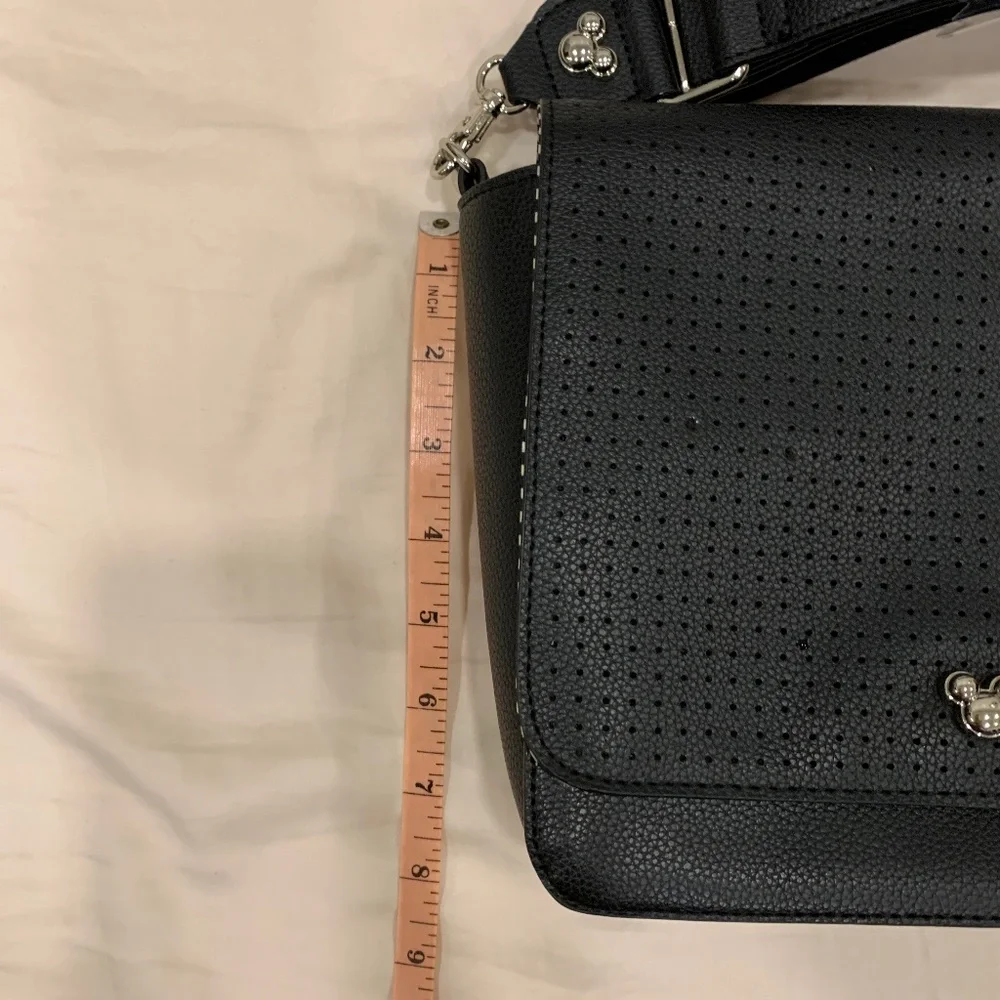 Disney Flare Crossbody Pin Bag in Black with Mickey Mouse Logo - Picture 5 of 10